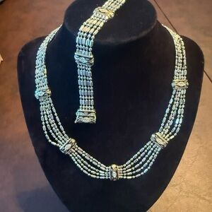 Elegant John Medeiros Lattice Collection necklace and bracelet set